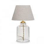 Stolná lampa Glastor 30 cm béžová