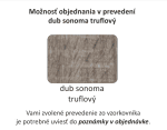Tempo Kondela Vitrína MONTANA W2D Farba: dub lefkas
