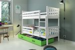 BMS Poschodová detská posteľ CARINO | 80 x 190 cm Farba: Sivá / Modrá