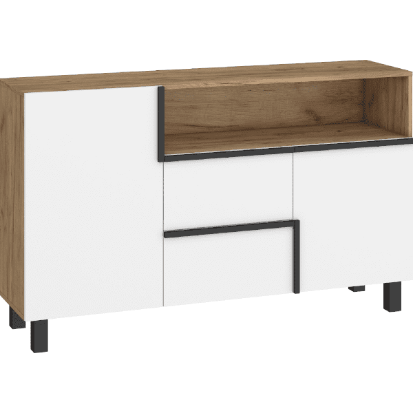 ARTBm Komoda LARS-02 |  2D2S Farba: craft tobaco/biela