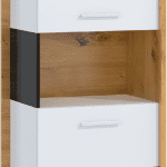 ARTBm Regál 2D BOX-07 Farba: craft tobaco / biela / čierna 