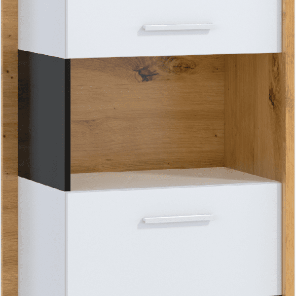 ARTBm Regál 2D BOX-07 Farba: craft zlatý / biela / čierna 