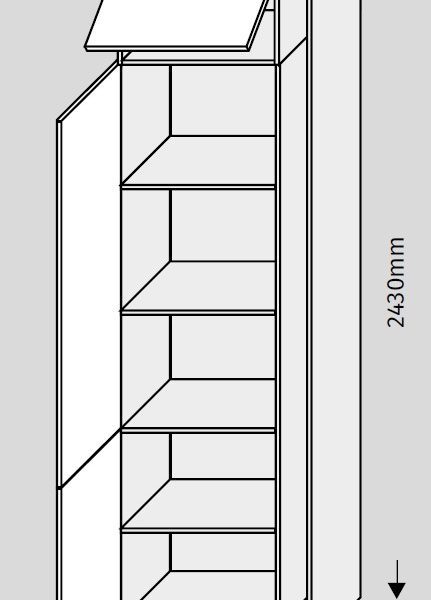 ArtExt Double system BS 60/243 ku kuchynským linkám Farba korpusu: Biela