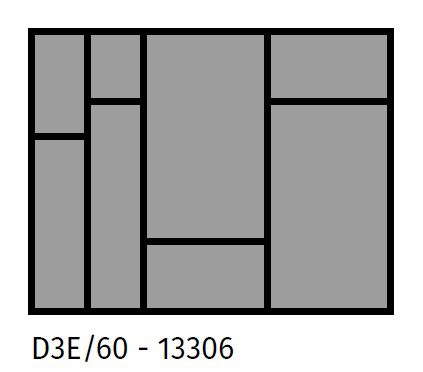 ArtExt Príborník Hettich do skrinky D3A/60