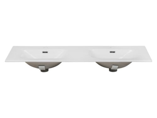 Dvojité keramické zapustené umývadlo Sky 120 cm biele Dvojité keramické zapustené umývadlo Sky 120 cm biele