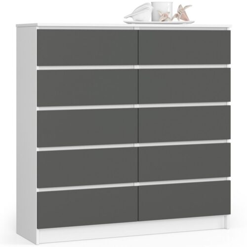 Komoda Kuba 120 cm biela/grafit Komoda Kuba 120 cm biela/grafit