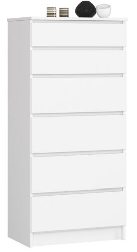 Komoda Kuba 60 cm - 6 šuplíkov biela Komoda Kuba 60 cm - 6 šuplíkov biela