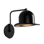 Nástenná lampa Sivani Hat čierna