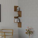 Nástenná polica Zikzak hnedá