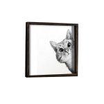 Nástenný obraz Cat 33x33 cm čiernobiely