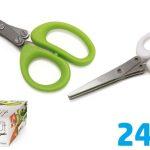 Nožnice na bylinky HERBA biele / zelené 13cm