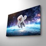 Obraz s LED osvetlením ASTRONAUT VO VESMÍRE 45 x 70 cm
