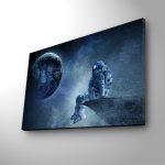 Obraz s LED osvetlením ASTRONAUT VO VESMÍRE II 45 x 70 cm