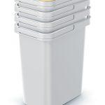Set odpadkových košov SYSTEM 4x12 l popolavo šedý