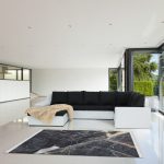 Tempo Kondela Koberec RENOX TYP 1 80x150 | vzor čierny mramor