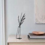 Kovová dekorácia Flowerpot V 50 cm čierna