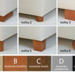New Design  Čalúnená posteľ NOVO s dlhým čelom | s topperom Extra Rozmer.: 90 x 200 cm
