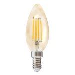 LED žiarovka Flame Straight 2W E14 teplá biela