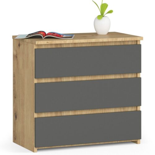Komoda CL3 60 cm dub artisan/grafitově šedá Komoda CL3 60 cm dub artisan/grafitově šedá