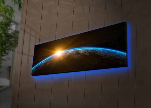 Obraz s LED osvetlením Zemegule 90x30 cm Obraz s LED osvetlením Zemegule 90x30 cm