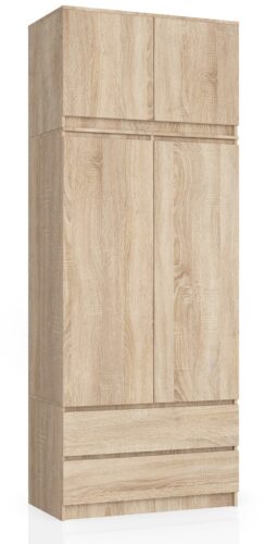 Šatní skříň s nástavcem Star 90 cm dub sonoma Šatní skříň s nástavcem Star 90 cm dub sonoma