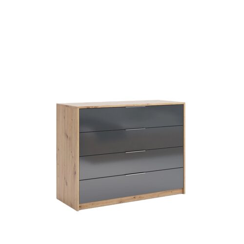 Komoda Raymond 4 zásuvky antracit mat/dub Artisan Komoda Raymond 4 zásuvky antracit mat/dub Artisan