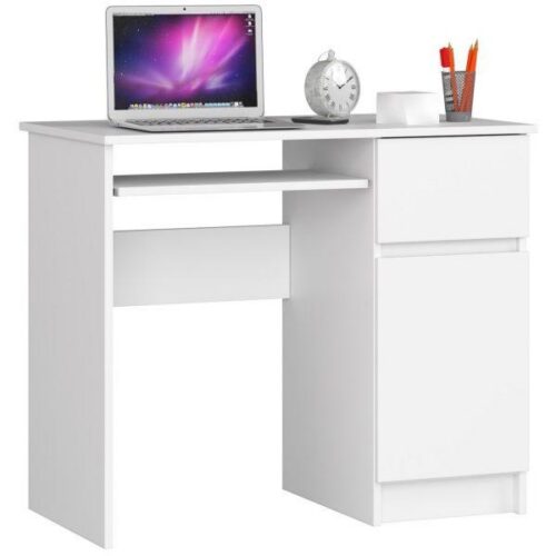 Písací stôl PIKSEL 90 cm biely pravý Písací stôl PIKSEL 90 cm biely pravý