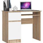 Psací stôl PIKSEL 90 cm dub sonoma/biely ľavý