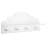Nástenný vešiak s policou Cloud biely