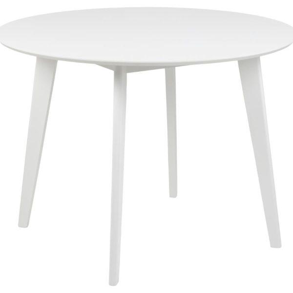 Okrúhly jedálenský stôl Roxby 105 cm biely