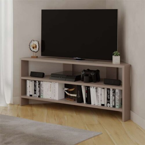 Rohový TV stolík Houseland Thales mocha Rohový TV stolík Houseland Thales mocha