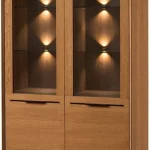 Vitrína Lazure 12 s LED osvětlením 95 cm dub Rustikal karamelový