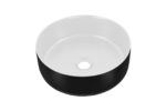 ArtCom Keramické umývadlo CFP 6259 SIMPLE 8 | biely mat/čierny mat 36 cm