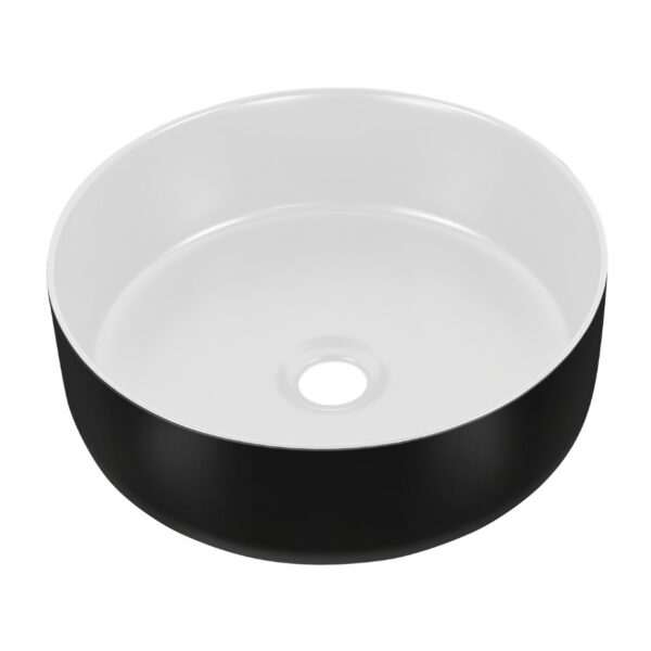 ArtCom Keramické umývadlo CFP 6259 SIMPLE 8 | biely mat/čierny mat 36 cm