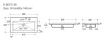 ArtCom Keramické umývadlo SPIRIT UM-8070-80 | biely lesk 80 cm – Obrázok 2