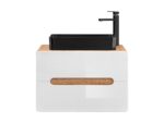 ArtCom Keramické umývadlo UM-6275 SLIM 2 | čierny mat 60 cm – Obrázok 2