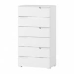 CELENE komoda 3 biela/biely lesk