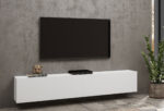 EMMA 40 moderný tv stolík biela/ dub wotan – Obrázok 2
