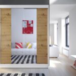 Šatníková skriňa KAMEL 2 biela/ dub artisan