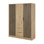 Šatníková skriňa NELA 3D dub artisan – Obrázok 2