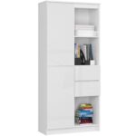 Skriňa Rexa II 80 cm biela lesk