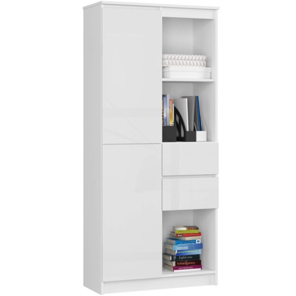Skriňa Rexa II 80 cm biela lesk