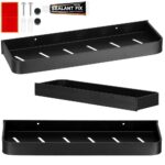 Kúpeľňová polica 40x12 cm Springos HA5150 - čierna – Obrázok 2