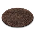 Okrúhly koberec SHAGGY Hiza 5cm hnedý