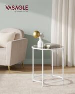 Okrúhly stolík 84 cm VASAGLE LGT021W01 – Obrázok 2