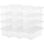 Úložné boxy 12 ks SONGMICS LSP12WT