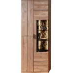 Vitrína Napoli 01 s LED 75 cm z masivu dub Bianco