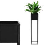 Kvetináč so stojanom 100 cm – čierny SPRINGOS BOLD GA0189 – Obrázok 2