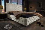 LuxD Dizajnová posteľ Laney Chesterfield 180 x 200 cm prírodná – Obrázok 2