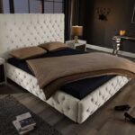LuxD Dizajnová posteľ Laney Chesterfield 180 x 200 cm prírodná